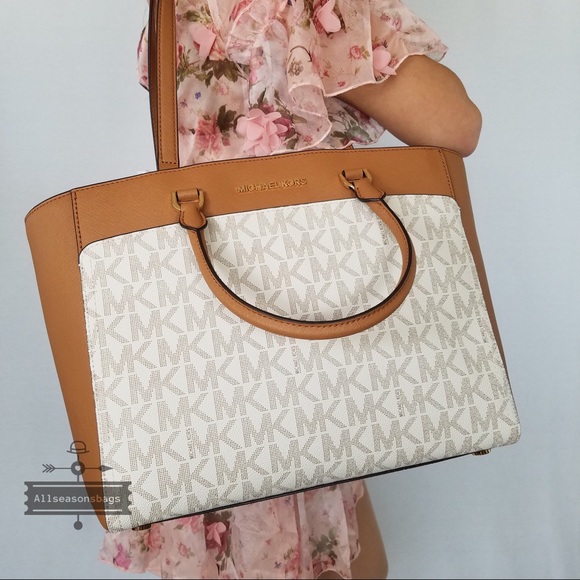 NWT Michael Kors Emmy Double Handle Tote Acorn Bag - Picture 5 of 8